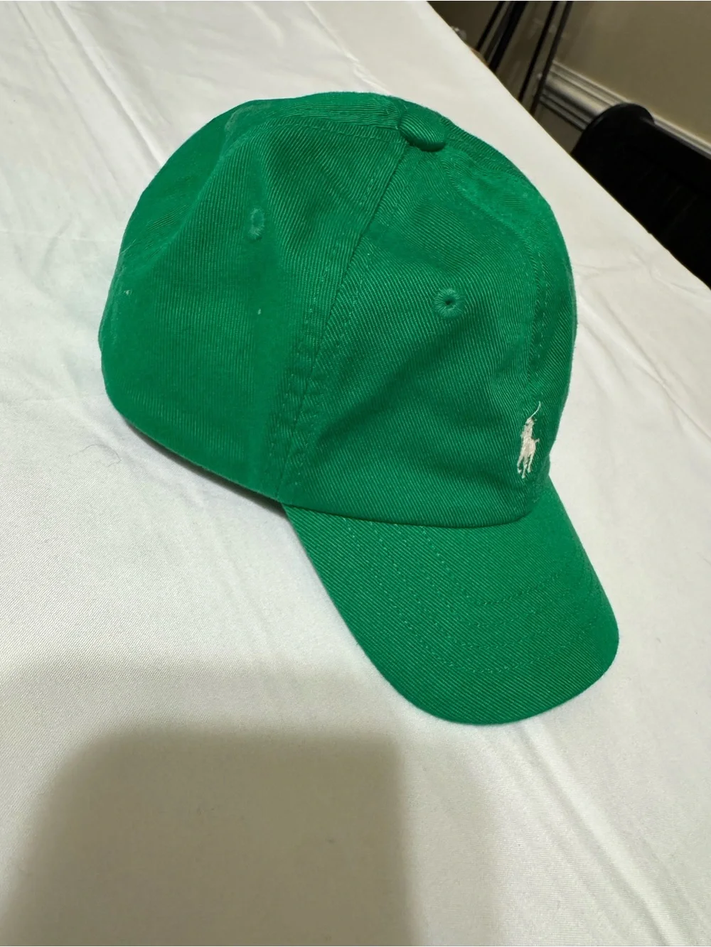 Ralph Lauren Polo Green Kids Polo Cap with White Pony Logo